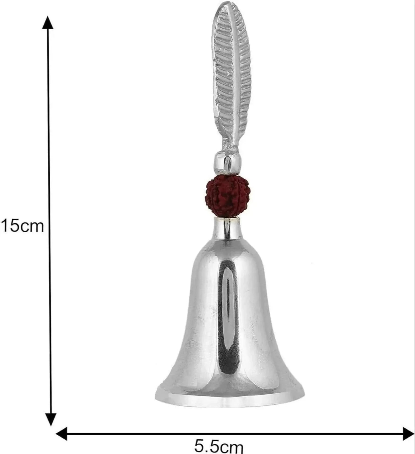 Premium German Silver Rudraksh Pooja Bell | Velvet Gift Box | Wedding & Religious Function Return Gift