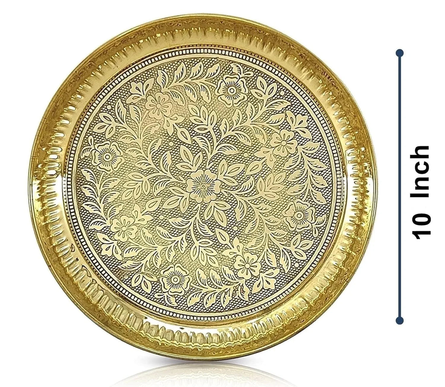 Premium German Silver Golden Pooja Thali Set | Blue Velvet Box | Wedding & Diwali Return Gift | Home Mandir